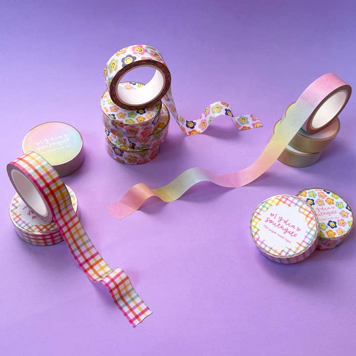 Lydia Southgate - Wholesale Washi Tape - Smiley Flowers Washi Tape1