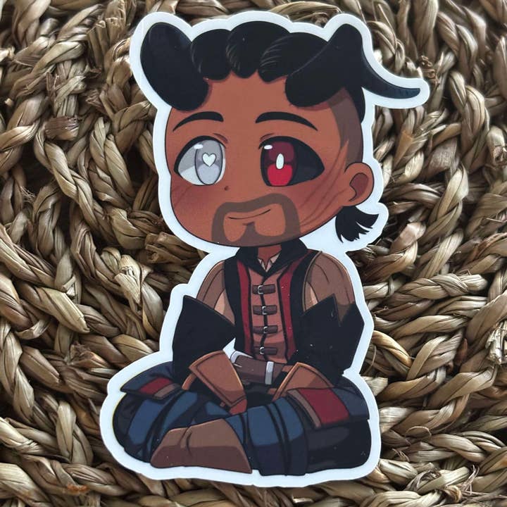 Nordic Book Adventure - Vente Autocollants pour téléphone et ordinateur portable - Wyll - Baldurs Gate 3 - Autocollant