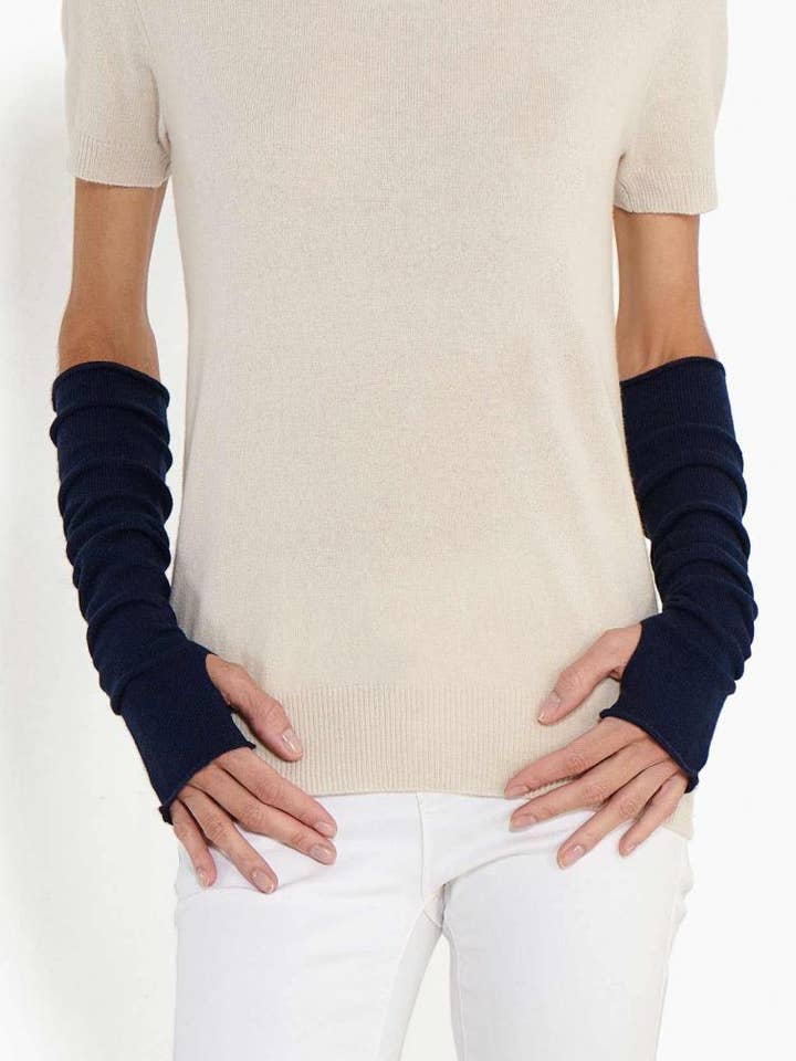 Guantes largos sin dedos de cachemir puro para mujer para venta al por mayor de MaisonCashmere