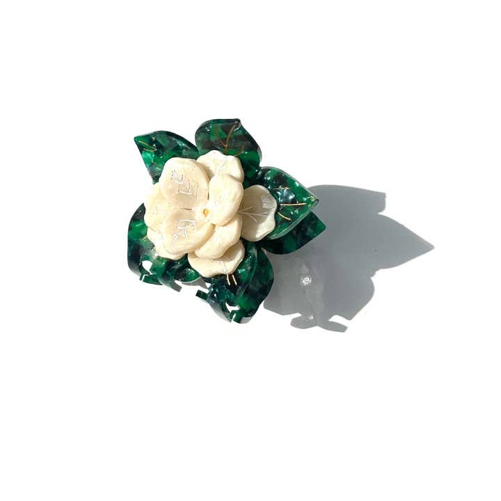 Solar Eclipse - Wholesale Hair Clip - Women's - Hand-painted Poinsettia Claw Hair Clip