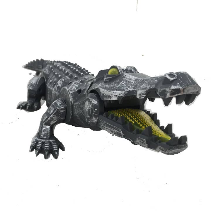 Texas Toy Distribution – wholesale Wind-up toy – Child – Mechanic Silver Crocodile Walking Toy2