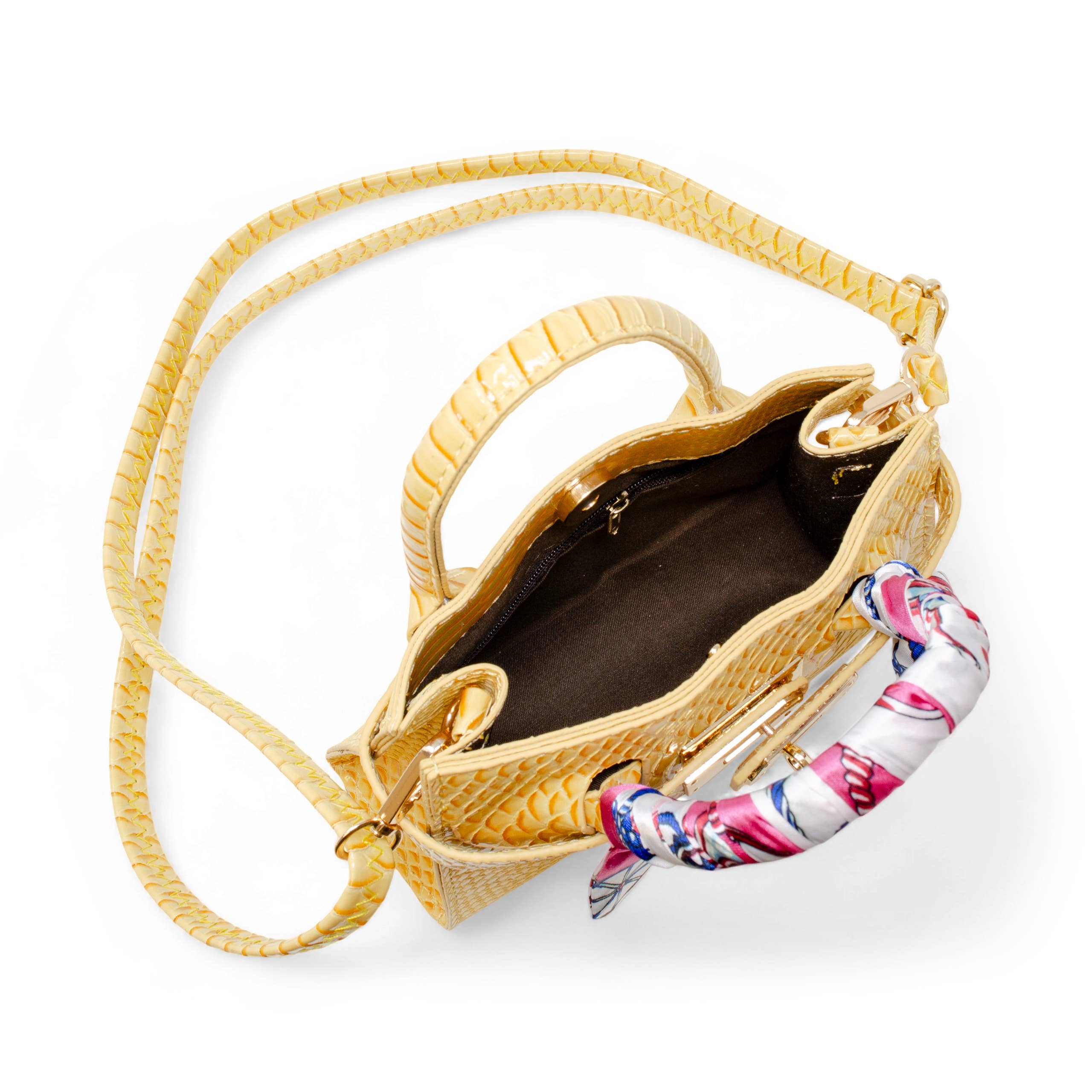 Tiny Treats and ZOMI GEMS - Wholesale Shoulder Bag - Kids - Vivid Crocodile Scarf Handbag8