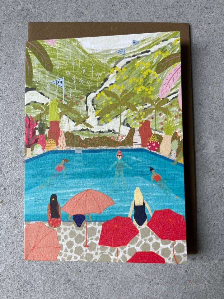 Tarjeta de fiesta en la piscina para venta al por mayor de Isabel Canvas