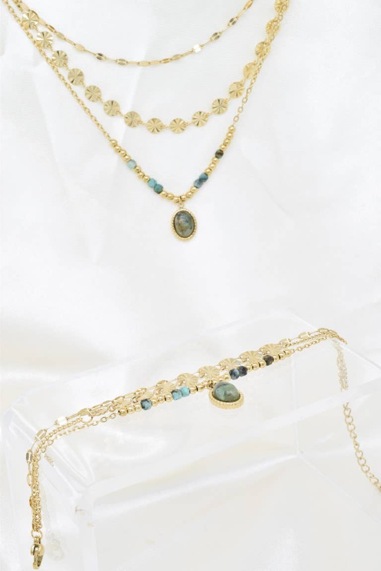 Kapyco - Wholesale Woven/Braided Bracelet - Stainless steel three row bracelet - BR210216OR9