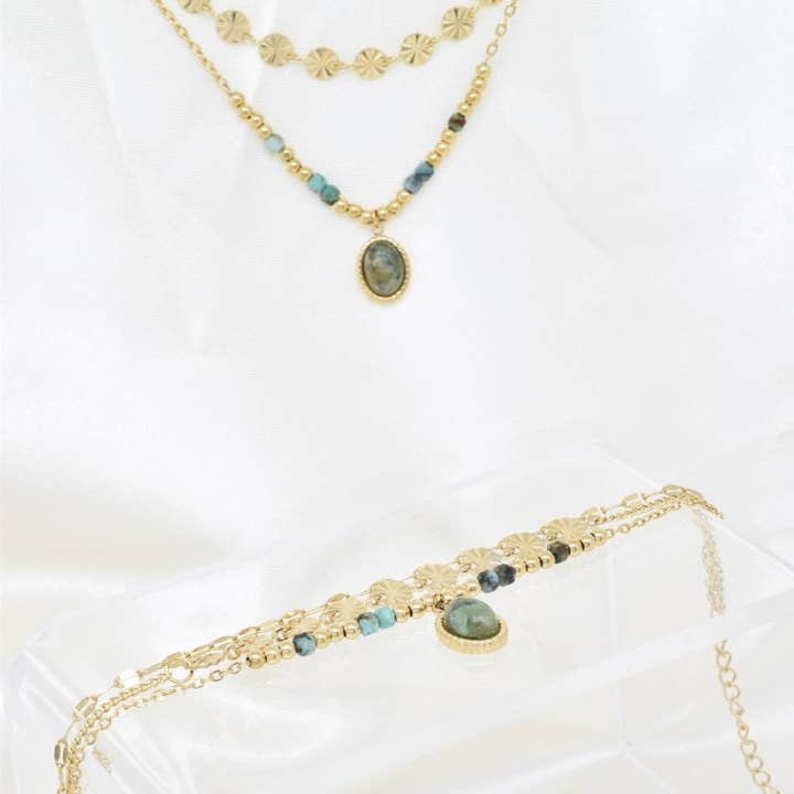 Kapyco - Wholesale Woven/Braided Bracelet - Stainless steel three row bracelet - BR210216OR9