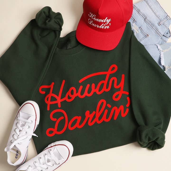 Fashion City - Wholesale Graphic Sweatshirt - Women's - HOWDY DARLIN' Heavyweight Crewneck Sweatshirt4