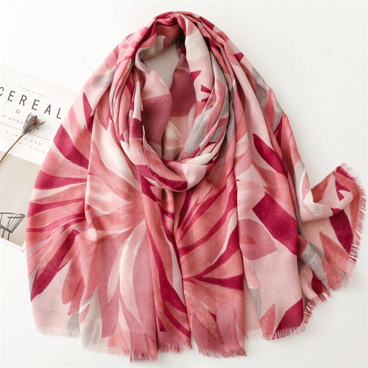Funkyrel® Atzbranding Limited - Wholesale Scarf - Women's - Scarvii - Elegant Floral Pattern Scarf