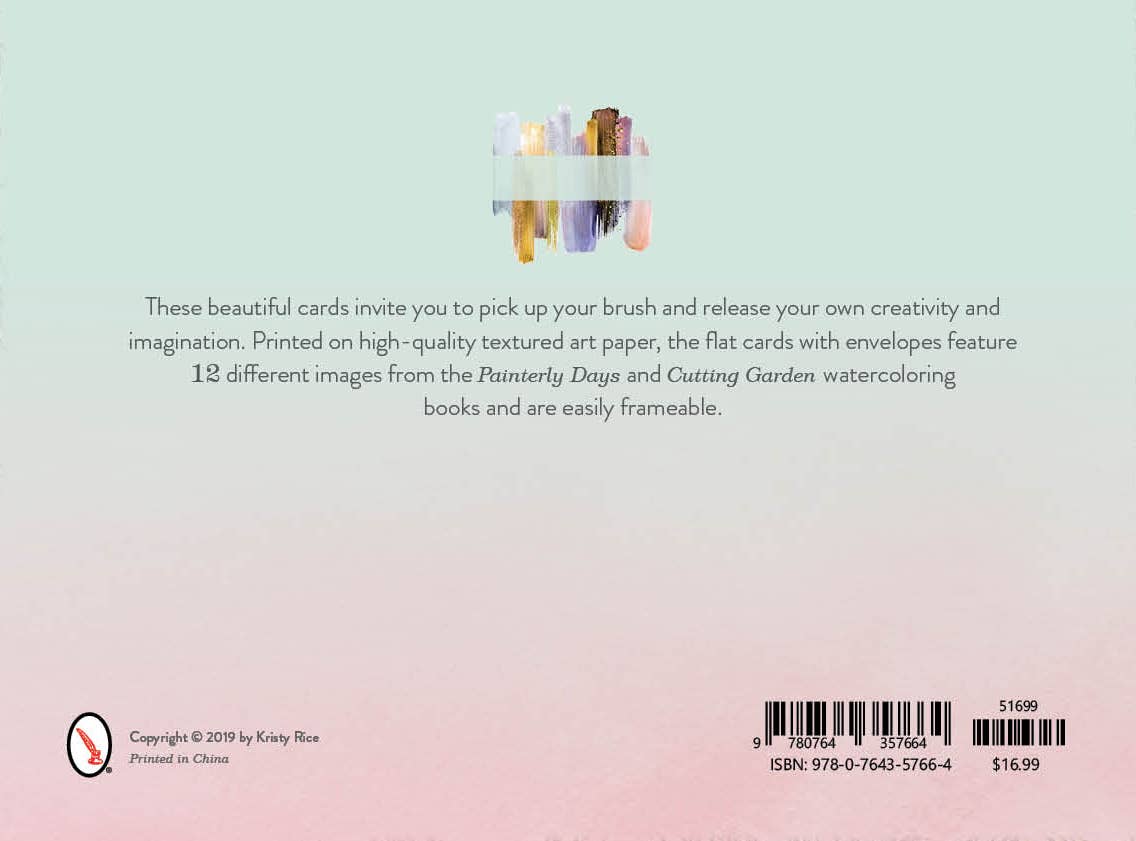 Schiffer Publishing – Großhandel Briefpapier-/Postkarten-Set – Aquarell-Karten: Illustrationen von Kristy Rice1