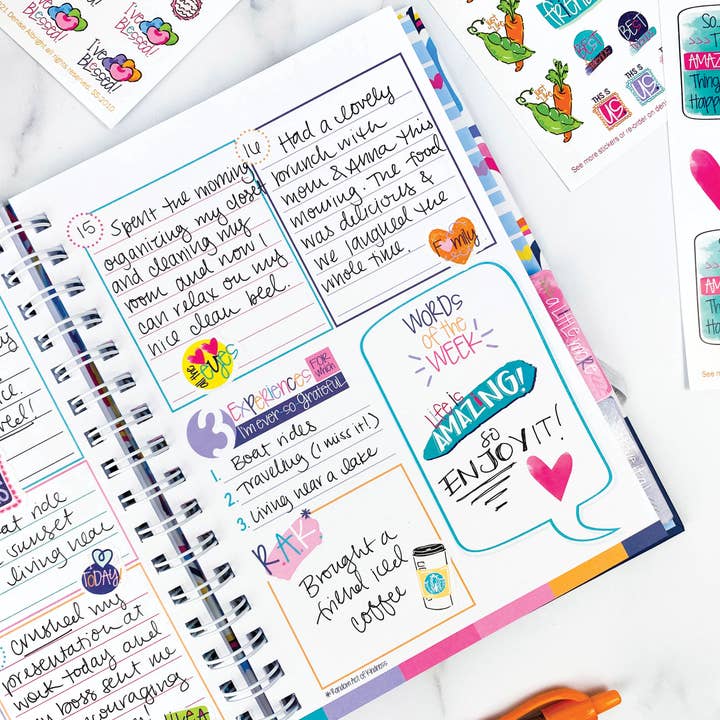 Denise Albright® - Wholesale Sticker - Grateful Heart Stickers for Journaling | Pack of 69