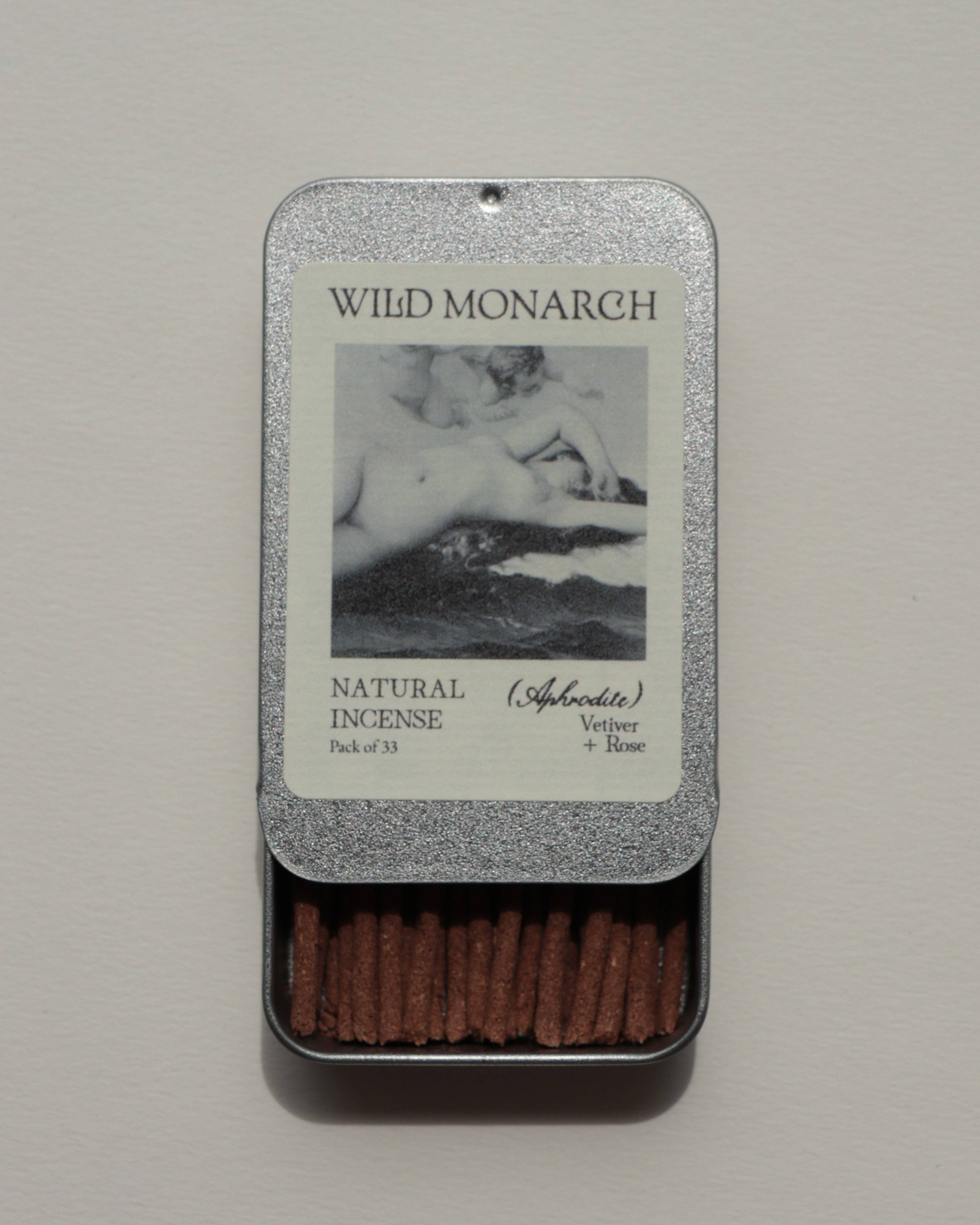 Wild Monarch Incense - Vente Encens - Encens naturel Aphrodite (Vétiver + Rose)4