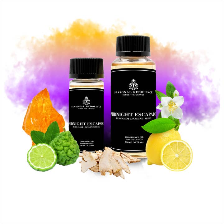 Midnight Escapade Luxury Home Oil Diffuser Scent for wholesale by Seasonal Redolence