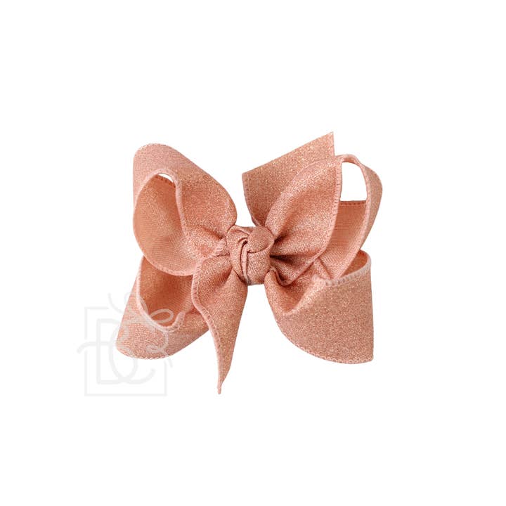 Beyond Creations, LLC - Wholesale Hair bow – Kids - GLITTER METALLIC BOW ON CLIP63