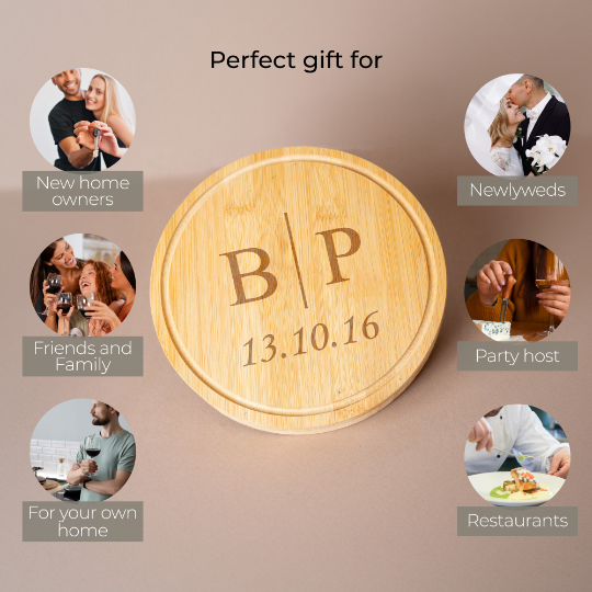 Famgraving - Wholesale Cheese Board - Personalized Charcuterie cheese knives board Set/4 Pieces 11
