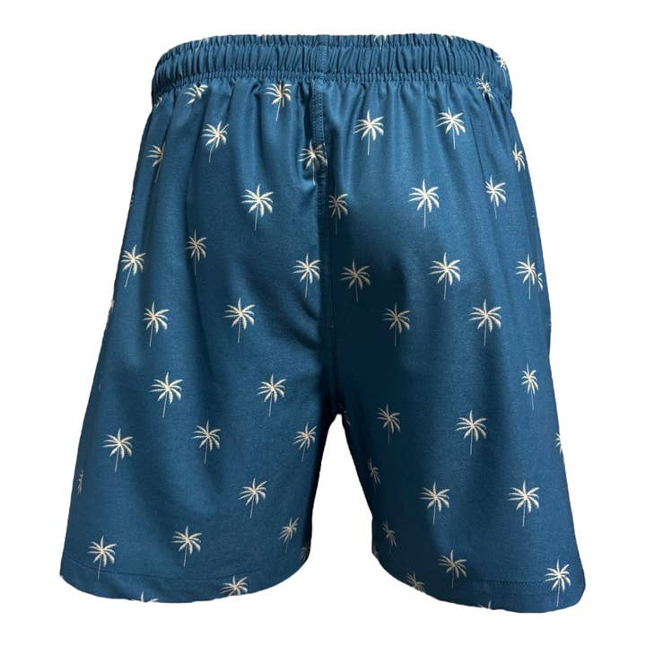 MARINA WEST SWIM - Wholesale Swim Shorts - Men's - Men's Swim Short-MP185_Tiny Palms on Teal