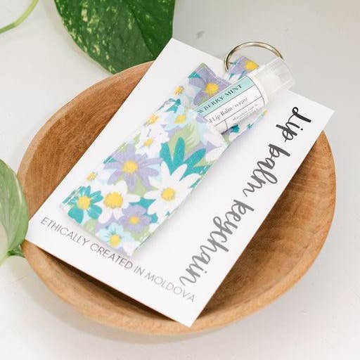 Porte-clés Baume à lèvres Periwinkle Daisy pour la vente par New Creation VA