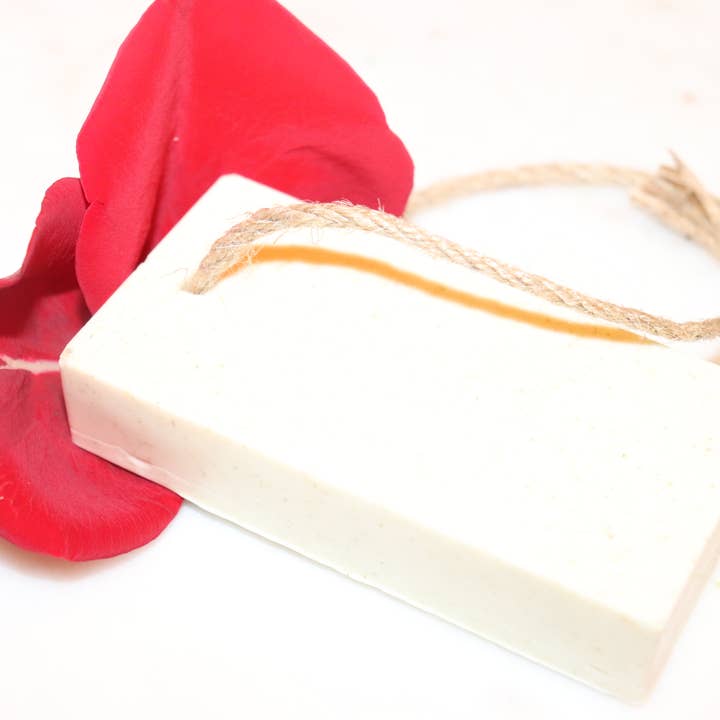 Ntaural Organic Hand made soap bar Cedarwood with string for wholesale by Scented Earth