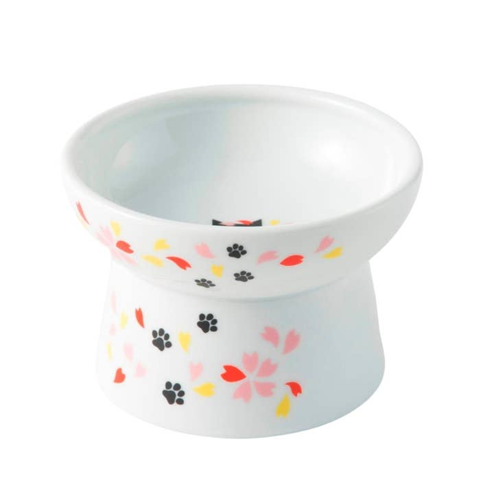 MOON-X USA, INC. - Wholesale Pet Bowl - Cat/Dog - Raised Cat Food Bowl (Sakura Limited Edition)