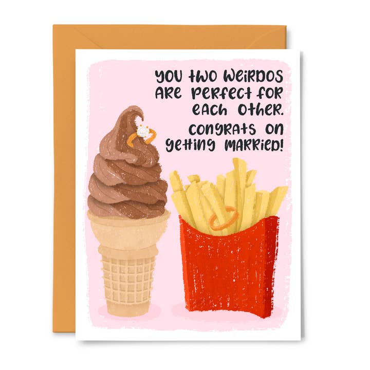 Vous êtes fous l'un pour l'autre - Carte de mariage amusante pour la vente par Paper Bunny Press
