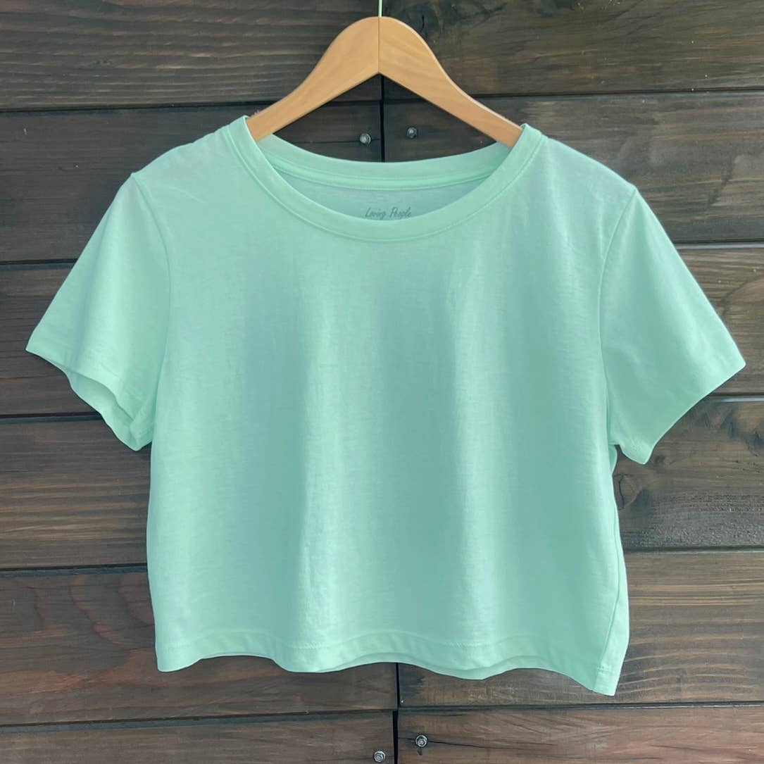 LOVING PEOPLE - Wholesale T-shirt – women's - Premium Cotton Crop Tops (New Colors!)4