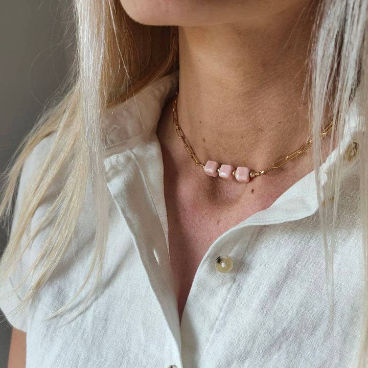 OE! - Wholesale Choker/Collar - Granita - Collare/Choker con dadi in ceramica5