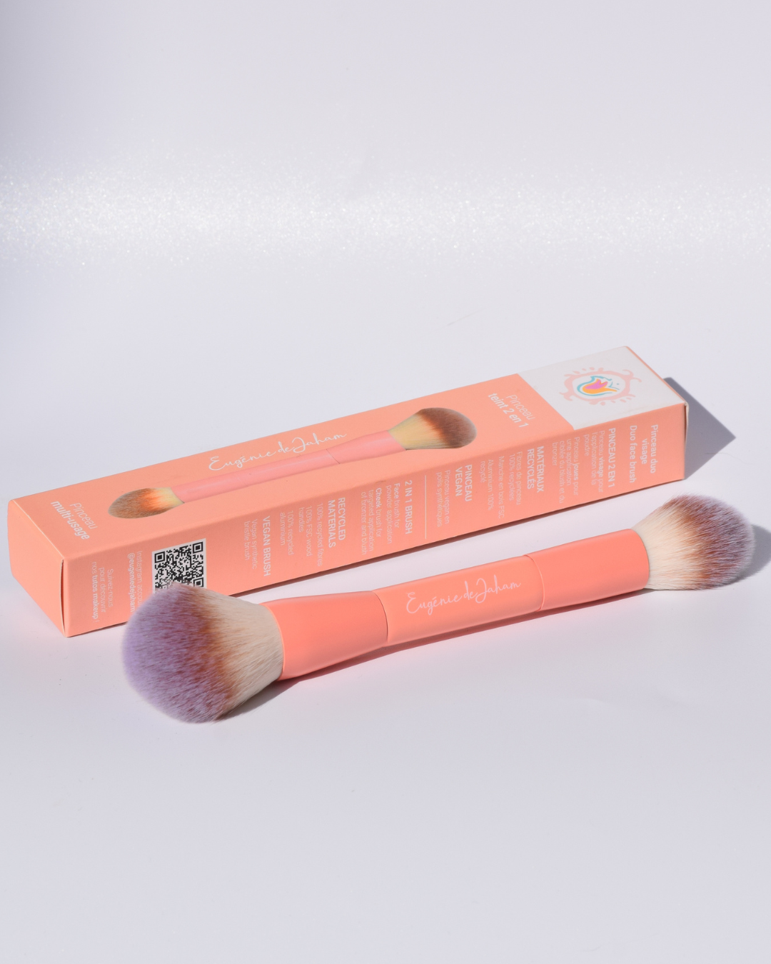 Eugénie de Jaham Maquillage Naturel Français - Wholesale Cheek/Face Makeup Brush - 2-in-1 tinted brush4