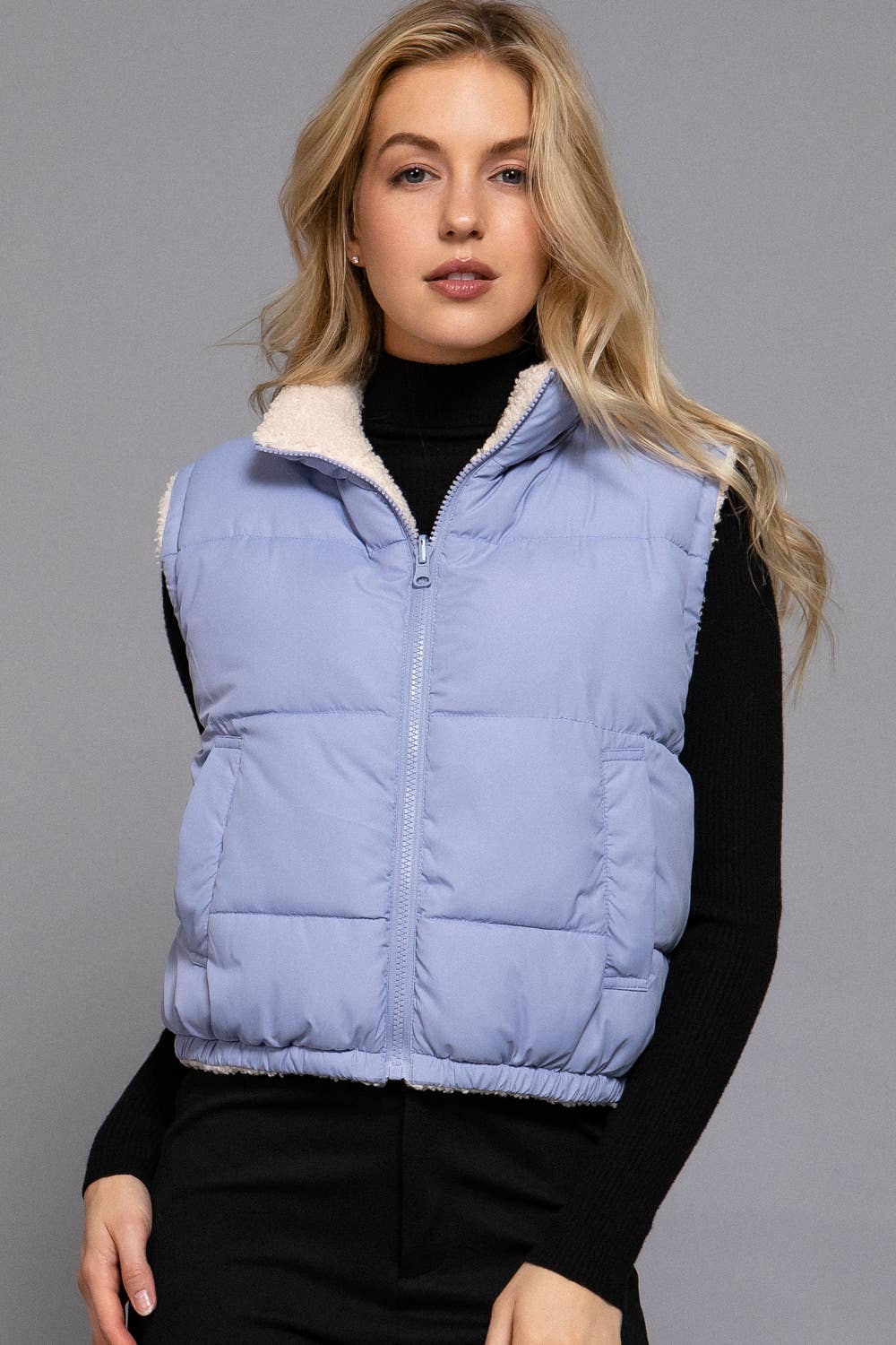 Active Basic | Active USA - Wholesale Outerwear Vest - Women's - Reversible Fur Padding Vest23