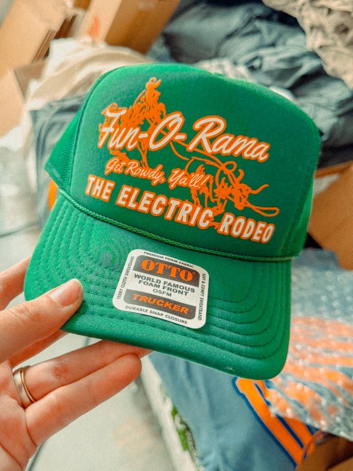 Fun-O-Rama Electric Rodeo, Western Trucker Hat for wholesale by The Clandestine Underground