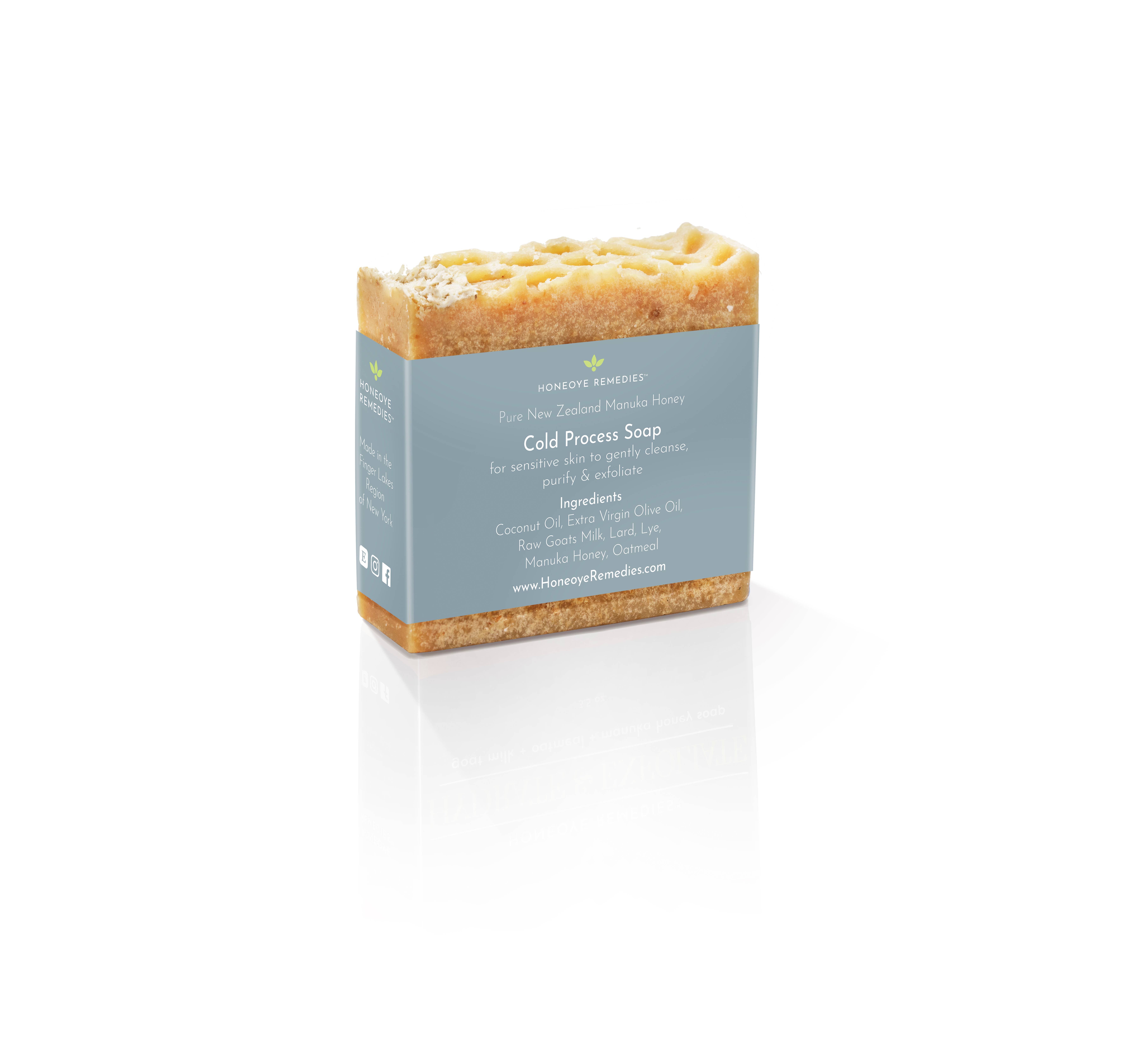 Honeoye Remedies - Wholesale Bar Soap - Manuka Honey (MGO 550+) +Goat Milk Soap(Hydrate & Exfoliate)1