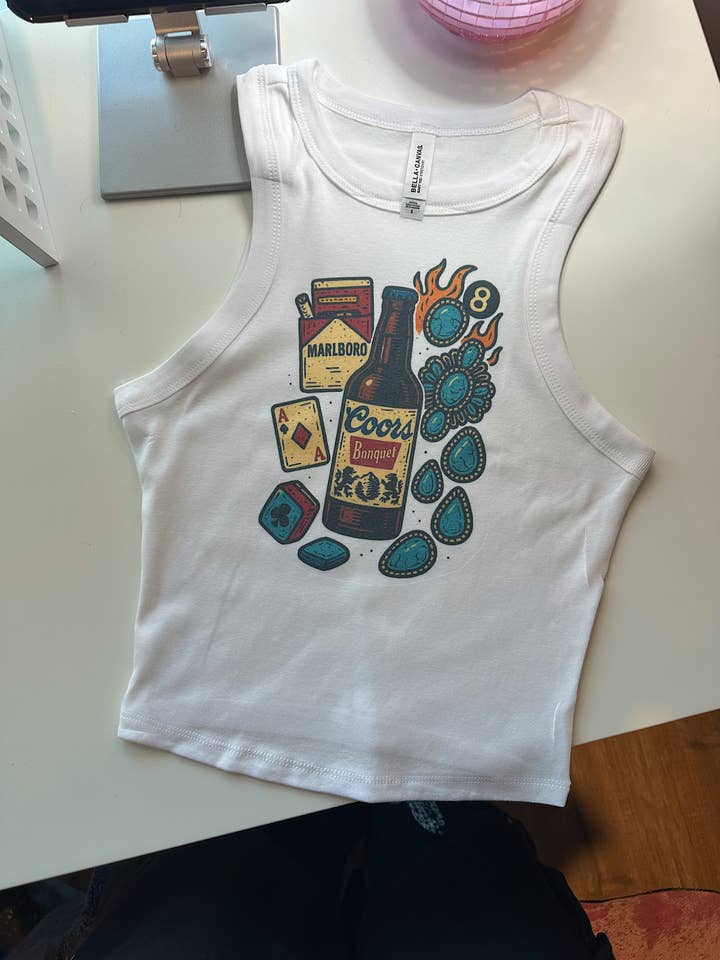 Cowboy Essentials Cropped Tank for wholesale by Gunpowder and Glam Boutique