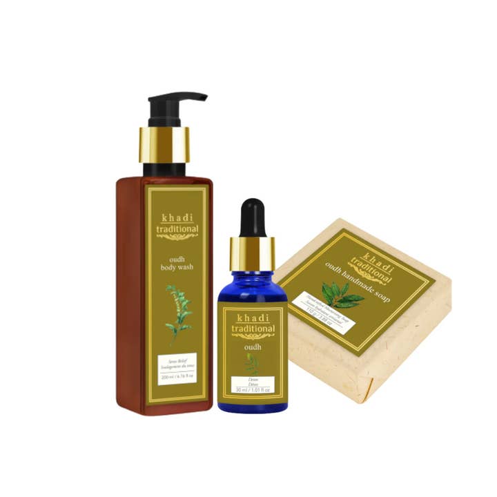 Khadi Traditional Oudh Aromatic Set for wholesale by Kalaa Inc.