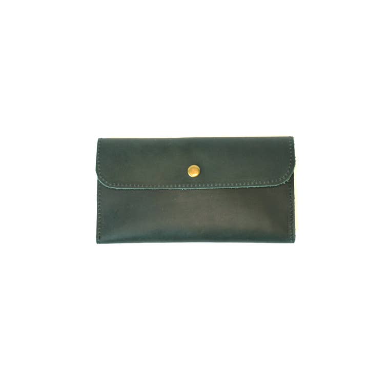 Leather Wallet in Emerald for wholesale by SutiSana