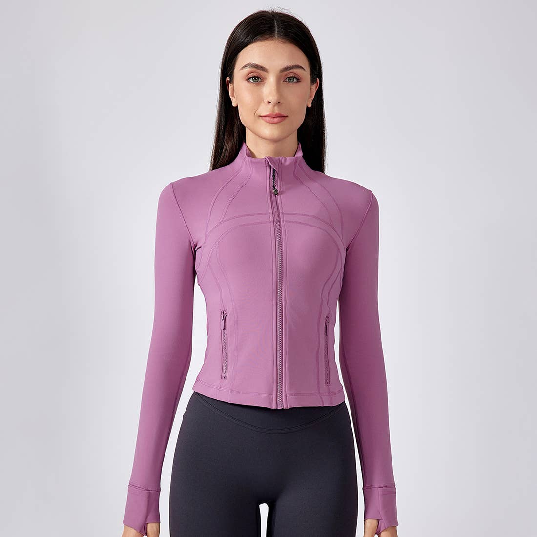 Sodalemon - Wholesale Athletic Jacket - Women's - Women Slim-Fit Wind-Resistant Quick-Dry Sports Jacket11