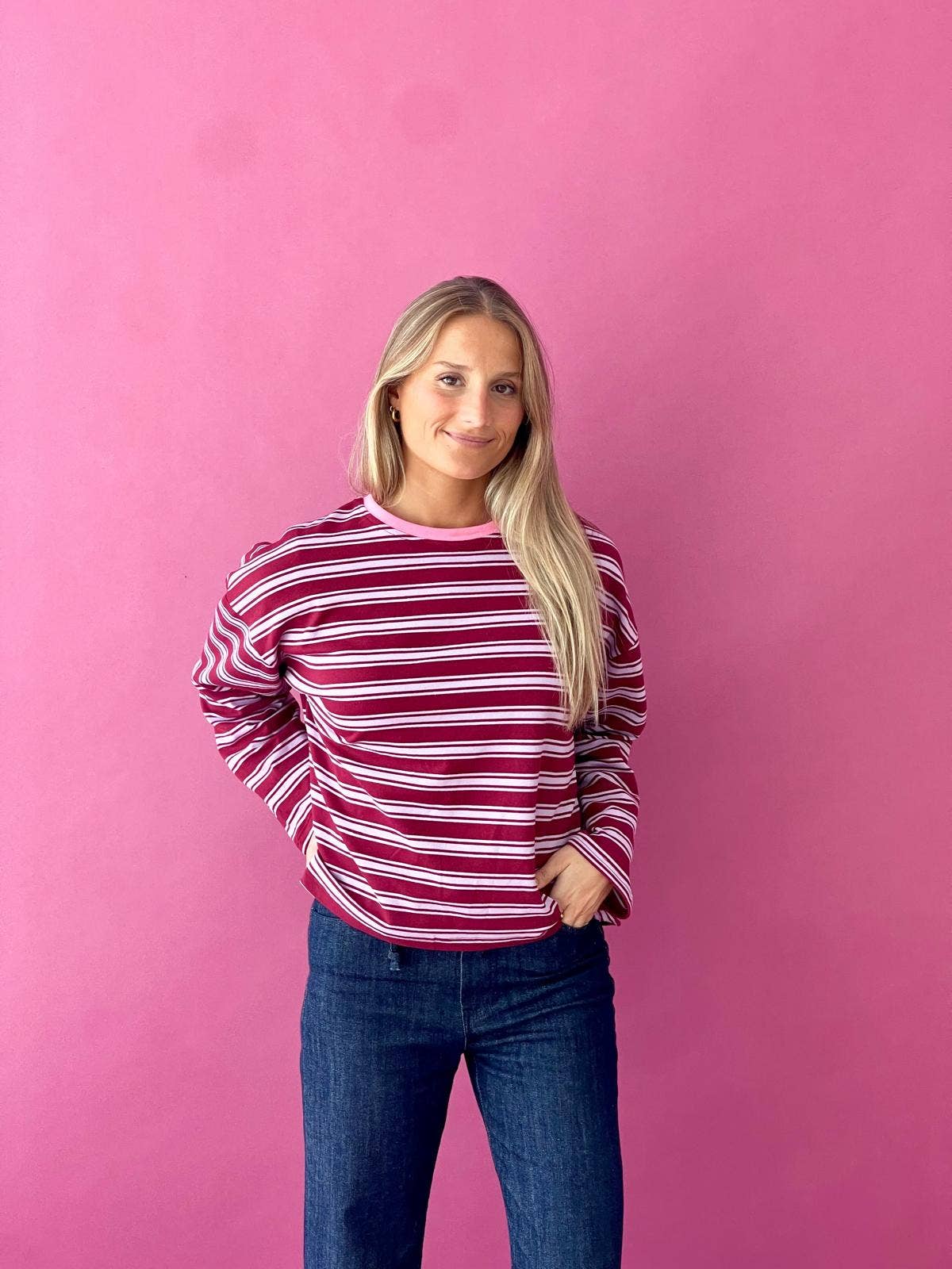 MindTraveler – Engroshandel Strikket top - Dame – Pipa T-shirt Bourgogne1