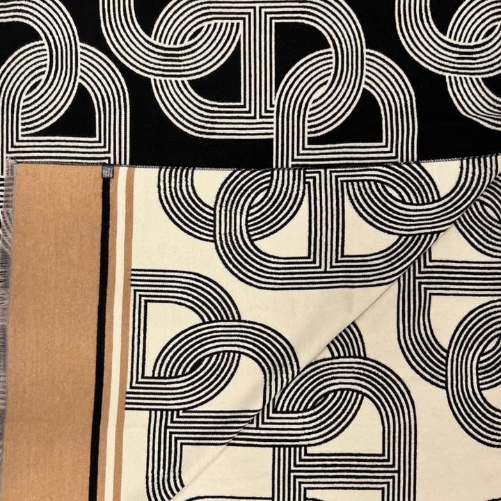 London Scarves – Großhandel Schal – Damen – Kaschmirmischung Kettenglieddruck2