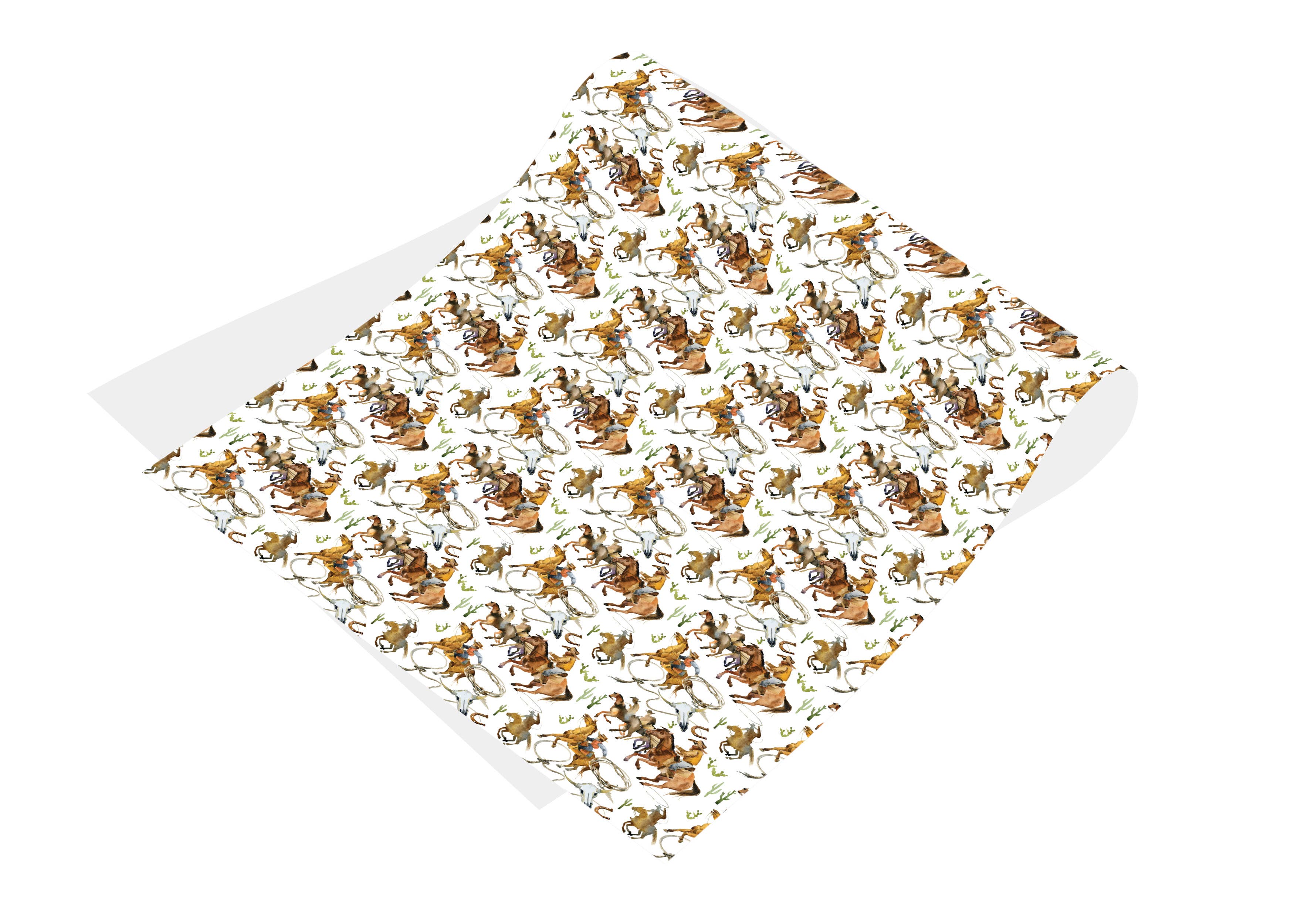 Stesha Wrapt – wholesale Flat wrap – Western Cowboy Rodeo Wrapping Paper2