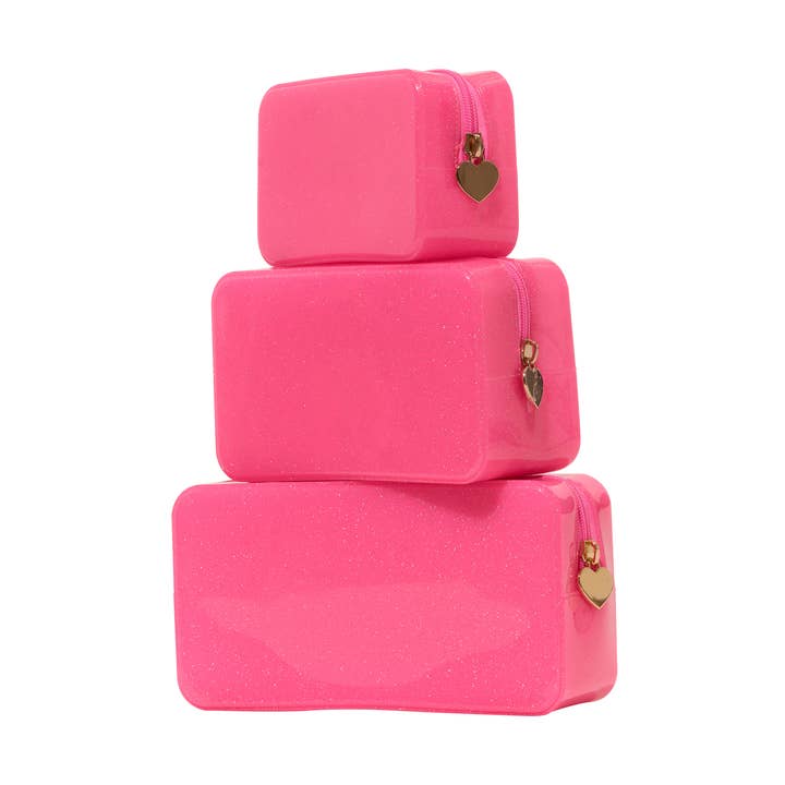 Collection de pochettes en gelée pailletée Malibu - Rose vif pour la vente par Malibu Sugar