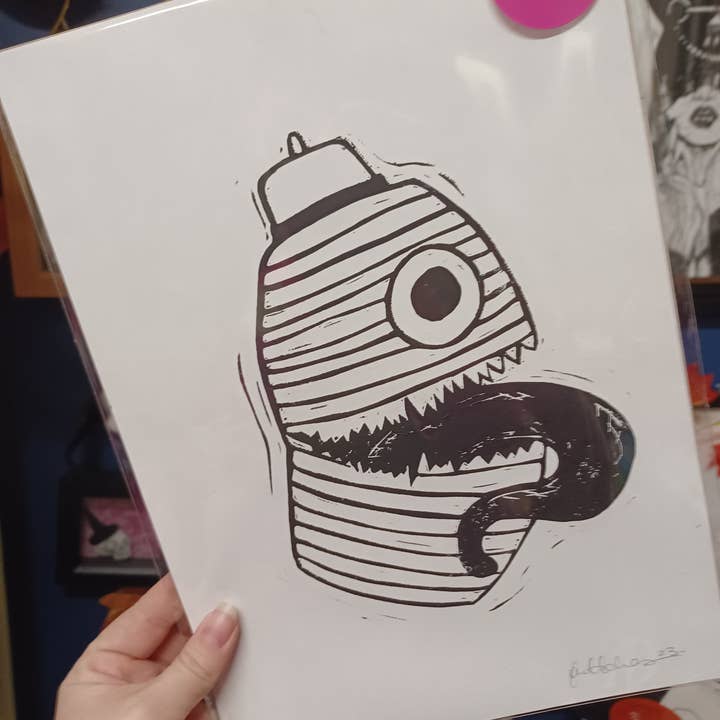 Impressão Lino A4 chochin-obake por atacado de Minifi's Oddities