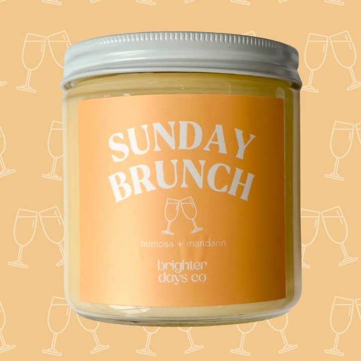 “Sunday Brunch” Vela de Soja em Madeira Wick por atacado de Brighter Days Co.