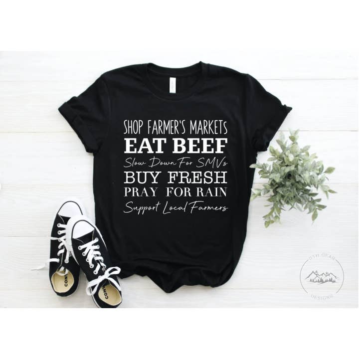 85th Avenue Shop - Wholesale Screen Printed T-Shirt - Women's - Support Local Farmers Unisex Graphic T-Shirt1