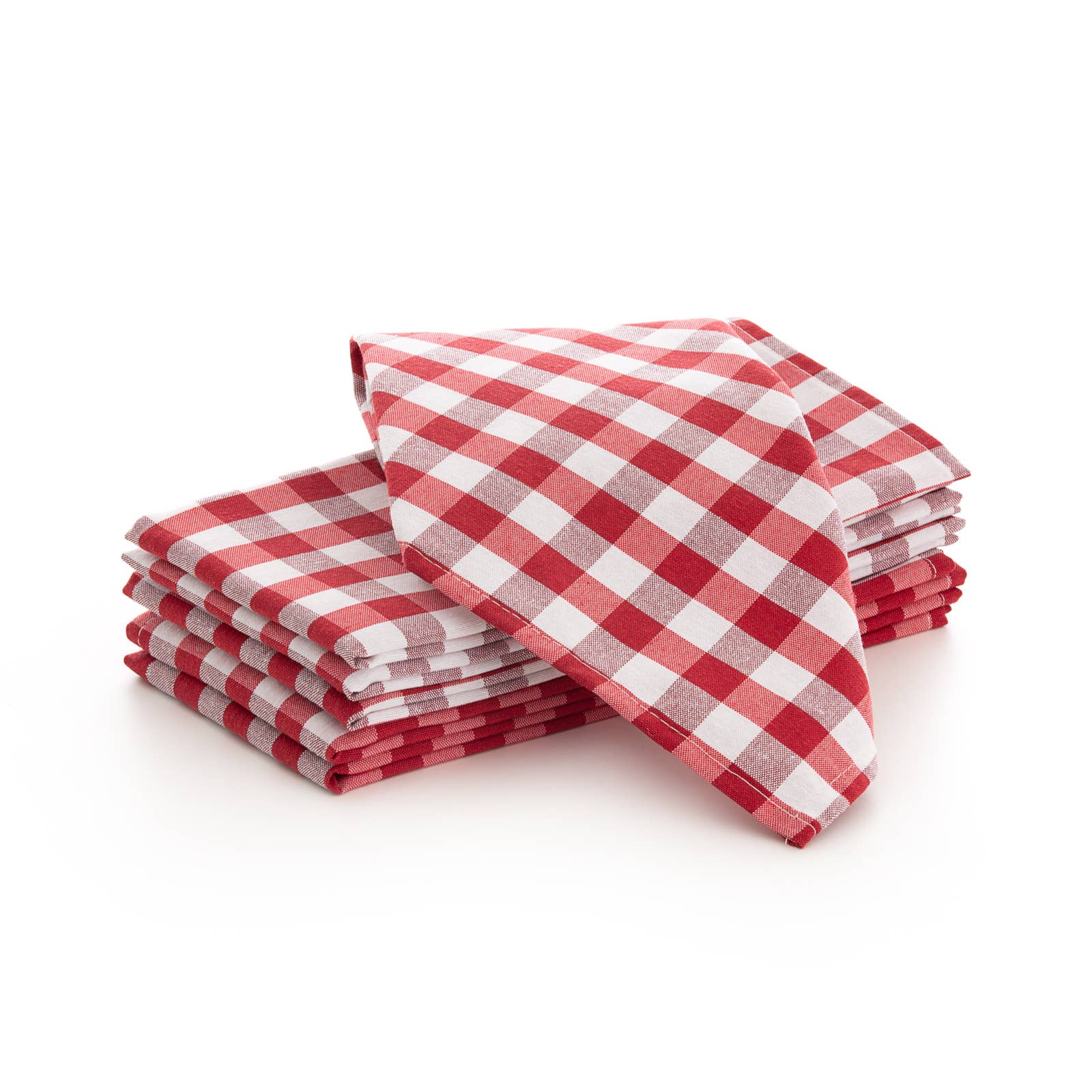 GAMUSI - Wholesale Dinner & Cloth Napkin - Set of 6 cotton fabric napkins with gingham checks 45x45 cm7
