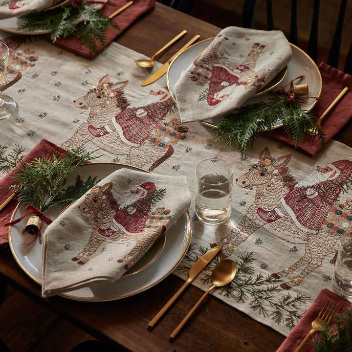Coral & Tusk - Wholesale Table Runner - Christmas Donkey Table Runner5