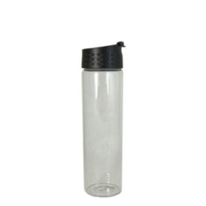 Vino2Go/Thermo-Steel - Wholesale Water Bottle - 18 Oz. Glass Bottle With Black Flip Top0