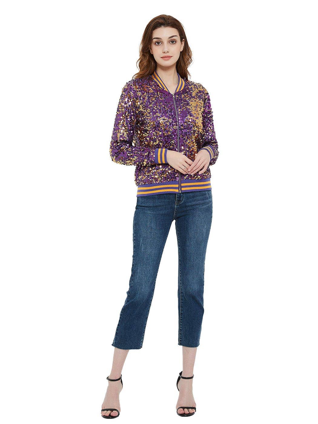 Anna Kaci Wholesale - Vente Bombers – femme - Blouson aviateur zippé à sequins62