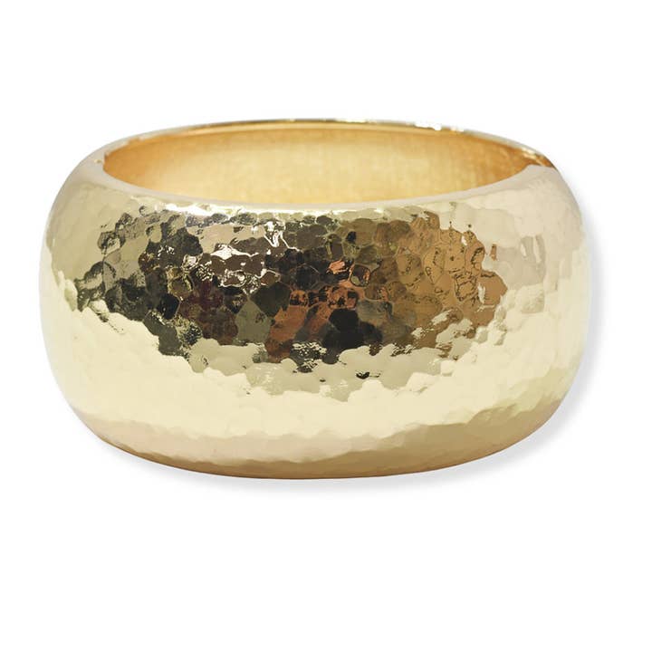 SOPHIA WHOLESALE - Wholesale Bangle Bracelet - Hammered bold metal bangle bracelet