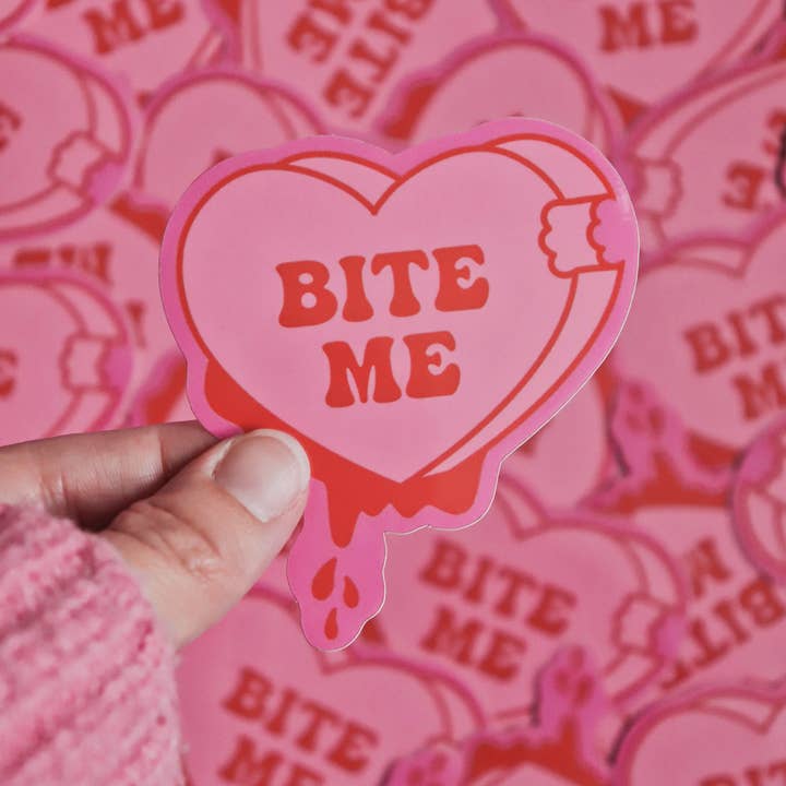 Day Dreamer Studios - Vendita all'ingrosso Adesivo - Bite Me Candy Heart | Adesivo in vinile impermeabile lucido6