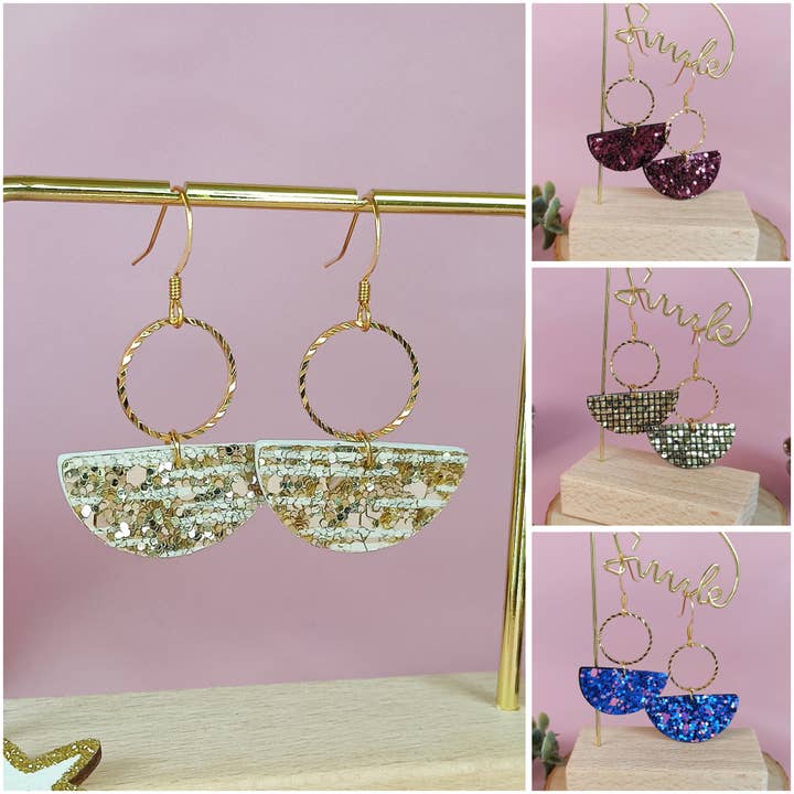 HINA sequin earrings - 4 Colors for wholesale by COLICREA