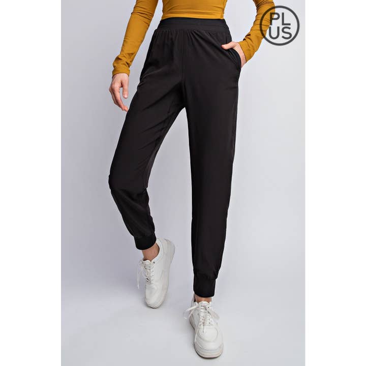 Rae Mode - Wholesale Athletic Sweatpants/Joggers - Women's - PLUS SIZE OXFORD ST WOVEN DANCE STUDIO MID RISE JOGGER PANTS