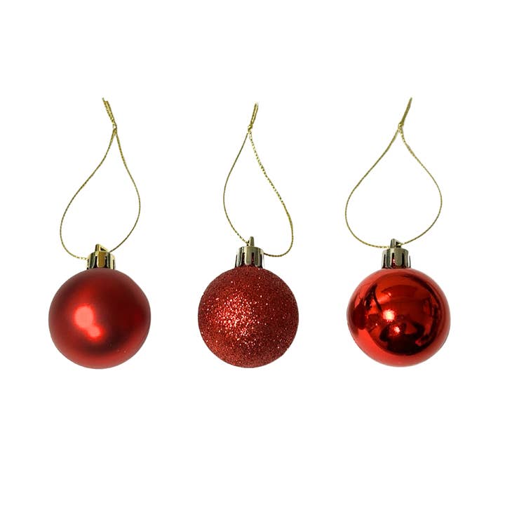 Jacobson - Wholesale Ornament Set - 40mm Plastic Ornament – Matte, Shiny & Glitter Finish2