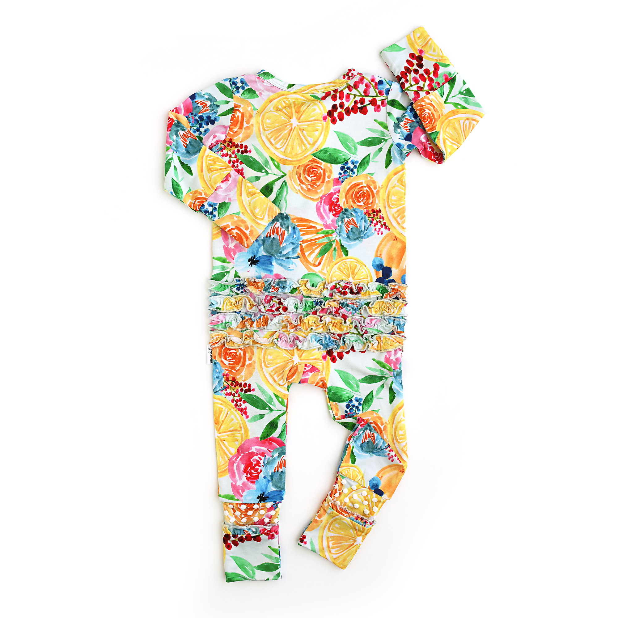 Gigi and Max - Wholesale Jumpsuit - Baby - Lillyana RUFFLE ZIP Bamboo Baby Sleepies Little Outfit10