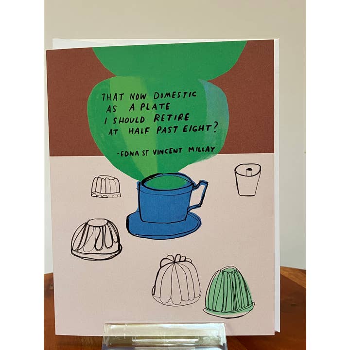 Tarjeta de felicitación A2 - Nacional como un plato (Millay) para venta al por mayor de Colleen Harrington Studio